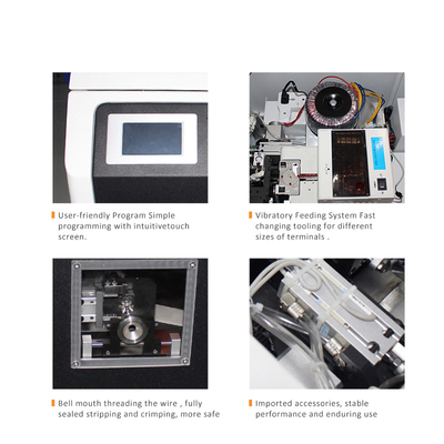 इलेक्ट्रिक वायर रोटरी स्ट्रिपिंग एविएशन प्लग पिन टर्मिनल क्रिमिंग मशीन 0.5-4mm2