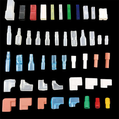 4.8/5.2/6.3mm Flag Spade 90 Angle Terminal Insulator Sleeve 250 205 187 Rubber PVC Blue Transparent Sheath