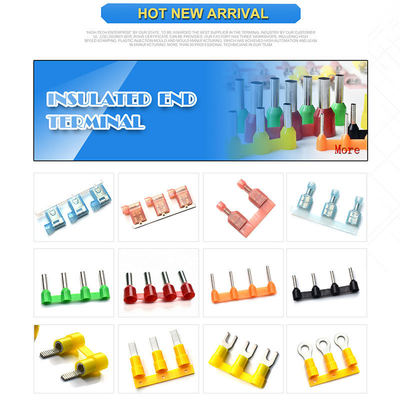 परिपत्र क्रिम्प टर्मिनल 5MM 10MM निरंतर पूर्व इन्सुलेटेड रिंग टर्मिनल कॉपर केबल लग
